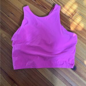 EUC Athleta bright pink crop top/sports bra
